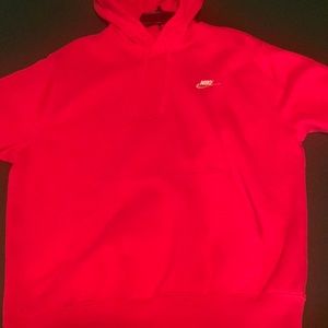 Red Nike hoodie